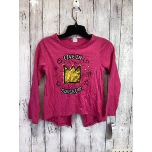 Tomato girl Graziella Girls Long Sleeve Shirt Pink “Live in Sunshine” Size 14/16
